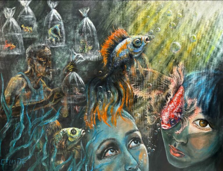 Peinture acrylique Hauteur : 650 mm - Largeur : 500 mm Tarif : 700 €