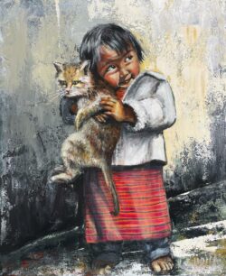 La petite mignonne au chat