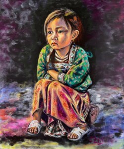 La petite fille en tristesse